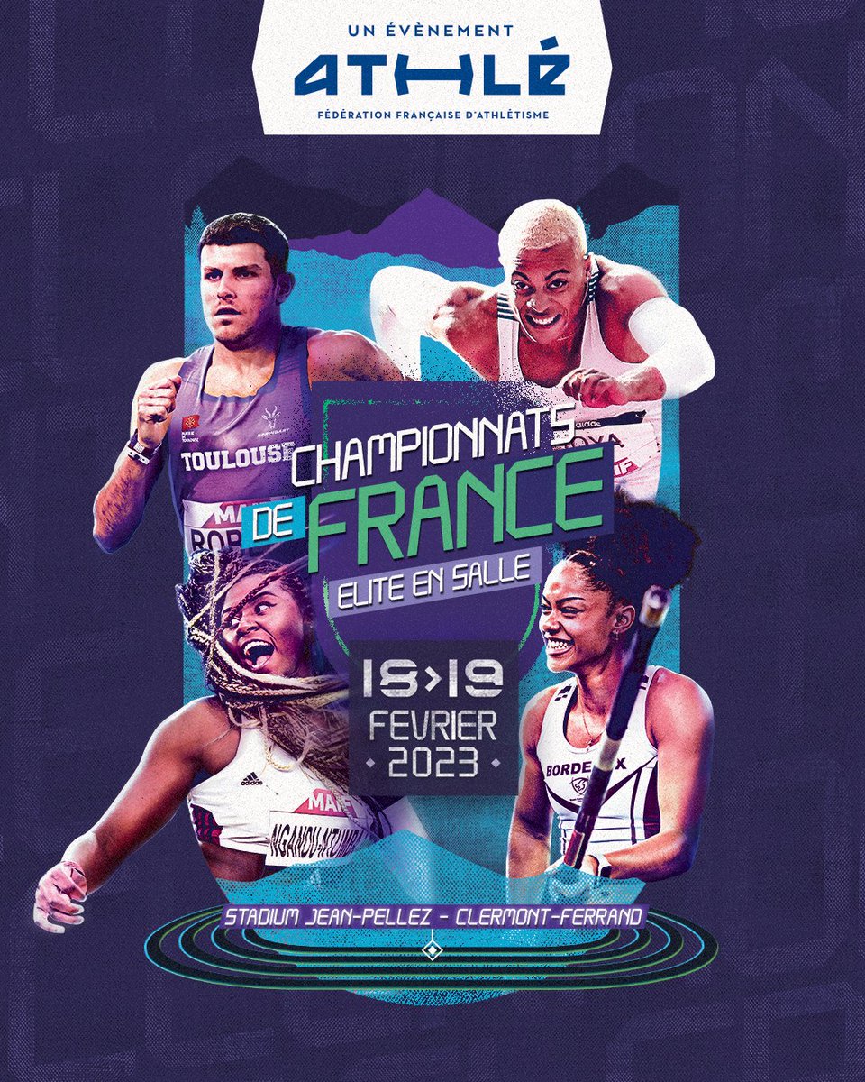 🏆 Place aux 𝗖𝗵𝗮𝗺𝗽𝗶𝗼𝗻𝗻𝗮𝘁𝘀 𝗱𝗲 𝗙𝗿𝗮𝗻𝗰𝗲 𝗘𝗹𝗶𝘁𝗲 𝗲𝗻 𝘀𝗮𝗹𝗹𝗲 ce week-end à Clermont-Ferrand !

📝 Courses : athle.fr/asp.net/main.n…

📝 Concours : athle.fr/asp.net/main.n…

💻 Suivez les #CFAthlé en DIRECT sur athletv.fr et <a href="/lachainelequipe/">la chaine L'Équipe</a>.