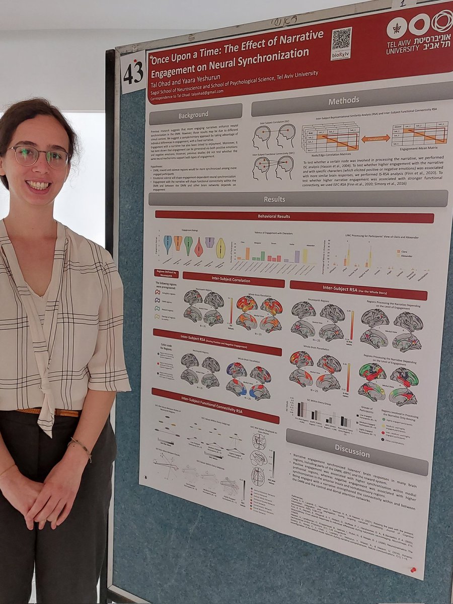 Presented my poster at #ISCOP2023 yesterday and it was an amazing experience! Grateful for the opportunity to share my research with such a supportive community of scholars 🙏✨️ <a href="/YeshurunYaara/">Yaara Yeshurun</a> <a href="/SoconL/">Socon in the wild lab</a> 

Check out our preprint here: biorxiv.org/content/10.110…