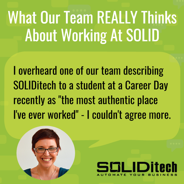 soliditech's tweet image. Don't take our word for it - hear it from one of our awesome Teammates: #SOLIDLife #SOLIDitech
