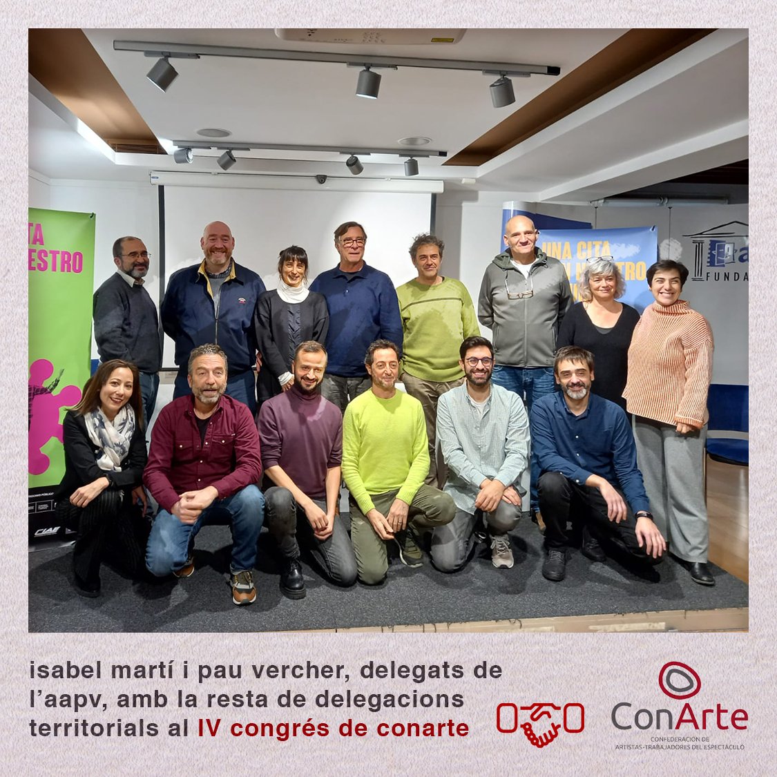 Els dies 9 i 10 de febrer va tindre lloc a Madrid el IV Congrés de Conarte, on Isabel Martí i Pau Vercher, van assistir com a delegada i delegat de l'AAPV.