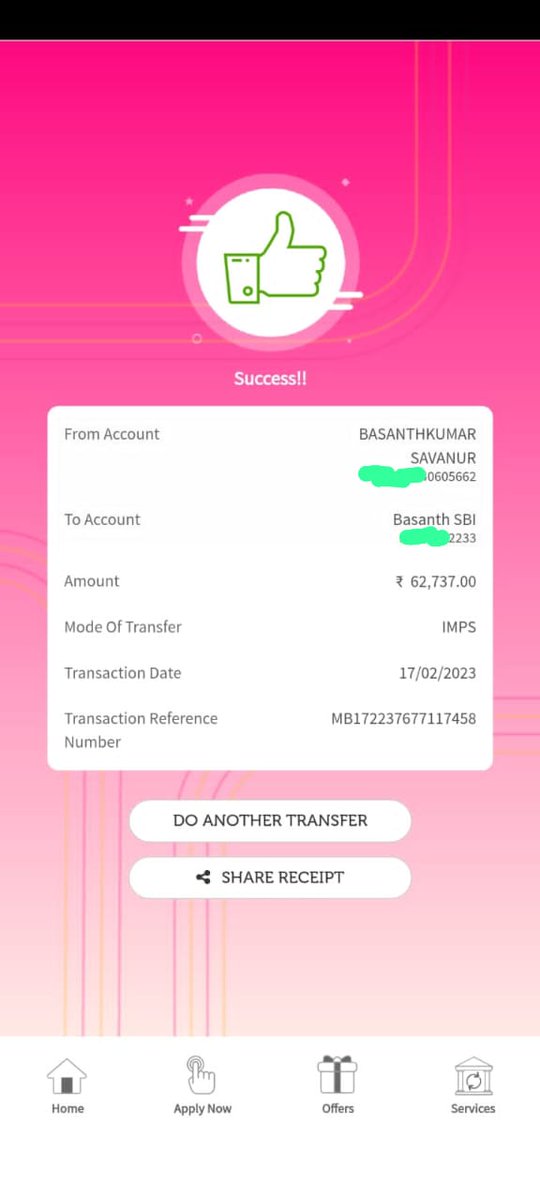 basanthss's tweet photo. @janabank Hi, I made an #IMPS trnxn on 17-02-23 12:13pm Rs62,737 from my SB Acc which said sucesful bt amt neither DR to me nor CR to bnfcry again did at 12:25pm said success (refer attach) no use, Cntctd UR Cust suprt they said do #NEFT No USE @RBI @RBIsays @NPCI_IMPS @NPCI_NPCI https://t.co/T97xdfjP4m
