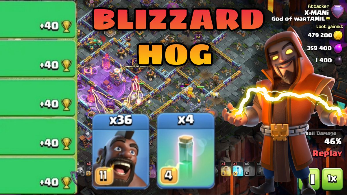 _GamingDomain's tweet photo. https://t.co/yz7MjAVFji
Blizzard hogs legend league attack
Like share and subscribe please ❣️🤗❣️
@AjayEEE 
@GamingLautner 
@LOGANCocTamil 
#coc #ClashOfClans #eSports https://t.co/PI09N7cwYw