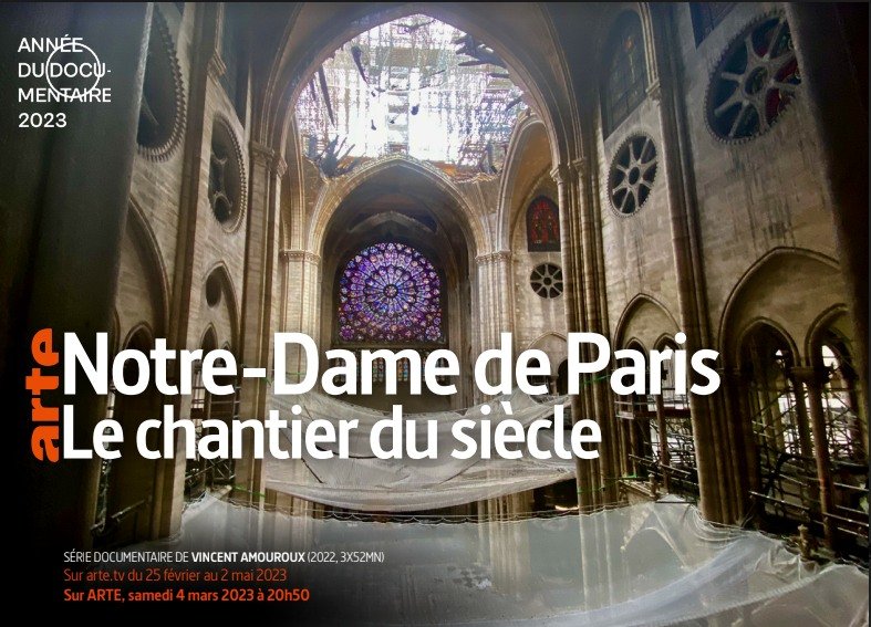 📺 "Notre-Dame de Paris, le chantier du siècle"
Diffusion inédite de la série documentaire qui a suivi pendant 2 ans les scientifiques, archéologues et artisans d’art au cœur d'un chantier hors norme. 
🗓️ samedi 04/03 à 20h50 sur <a href="/ARTEfr/">ARTE</a> 
#NotreDame