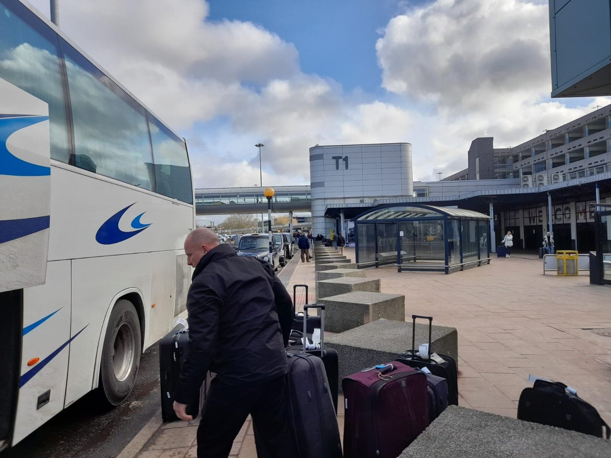 abgacademy's tweet photo. Flight Group 1 have landed! They have ALL their luggage and are on the coach. ETA an hour so 12.30ish. We'll get students to text when 30 mins away. #eaglehaslanded #onedownfourtogo https://t.co/J2xpl4UeXU