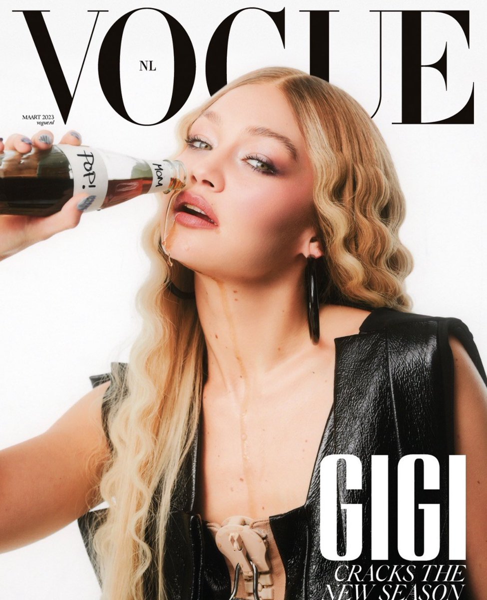 thehadidsource's tweet image. Gigi Hadid for Vogue is always a serve