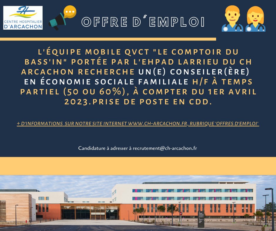 [OFFRE D'EMPLOI] #OffreEmploi #offreemploi #bassinarcachon