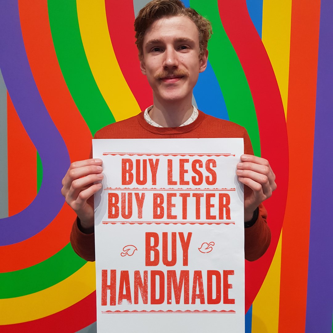 'Buying handmade is best because you know something has been made with love and care while also helping someone keep their creative passion alive. I love the quirks you get with handmade that can never be replicated by machines - handmade has heart ♥ ' - Ethan, Folksy Support