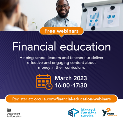 💻  We’re partnering with the <a href="/educationgovuk/">Department for Education</a> and <a href="/youngenterprise/">Young Enterprise</a> to run a series of free financial education webinars for school leaders and teachers.

Starting Tuesday 21 March | 4pm 

Find out more and register: ow.ly/AMlu50MV7OX

#edutwitter #FinEd