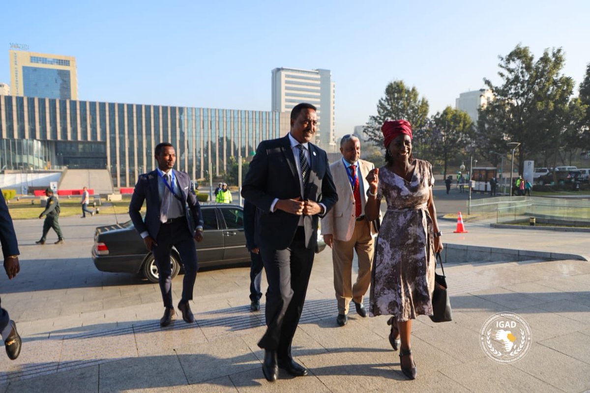 MaureenAAchieng's tweet photo. A privilege to accompany H.E. ⁦@DrWorkneh⁩ of ⁦IGAD⁩ to the 42nd Ordinary Session of the Executive Council of the ⁦@_AfricanUnion⁩, and to represent him at a worKing lunch of CEOs of RECs — giving effect to their place as building blocks of our union, the AU. https://t.co/Sezg5kr8d2