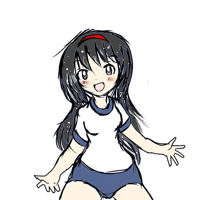 朝と昼の線画を塗ってみました。いつもと違う絵柄ですが、元気カワイイ!の軸はぶれないので変わらず愛でてくださいねー 