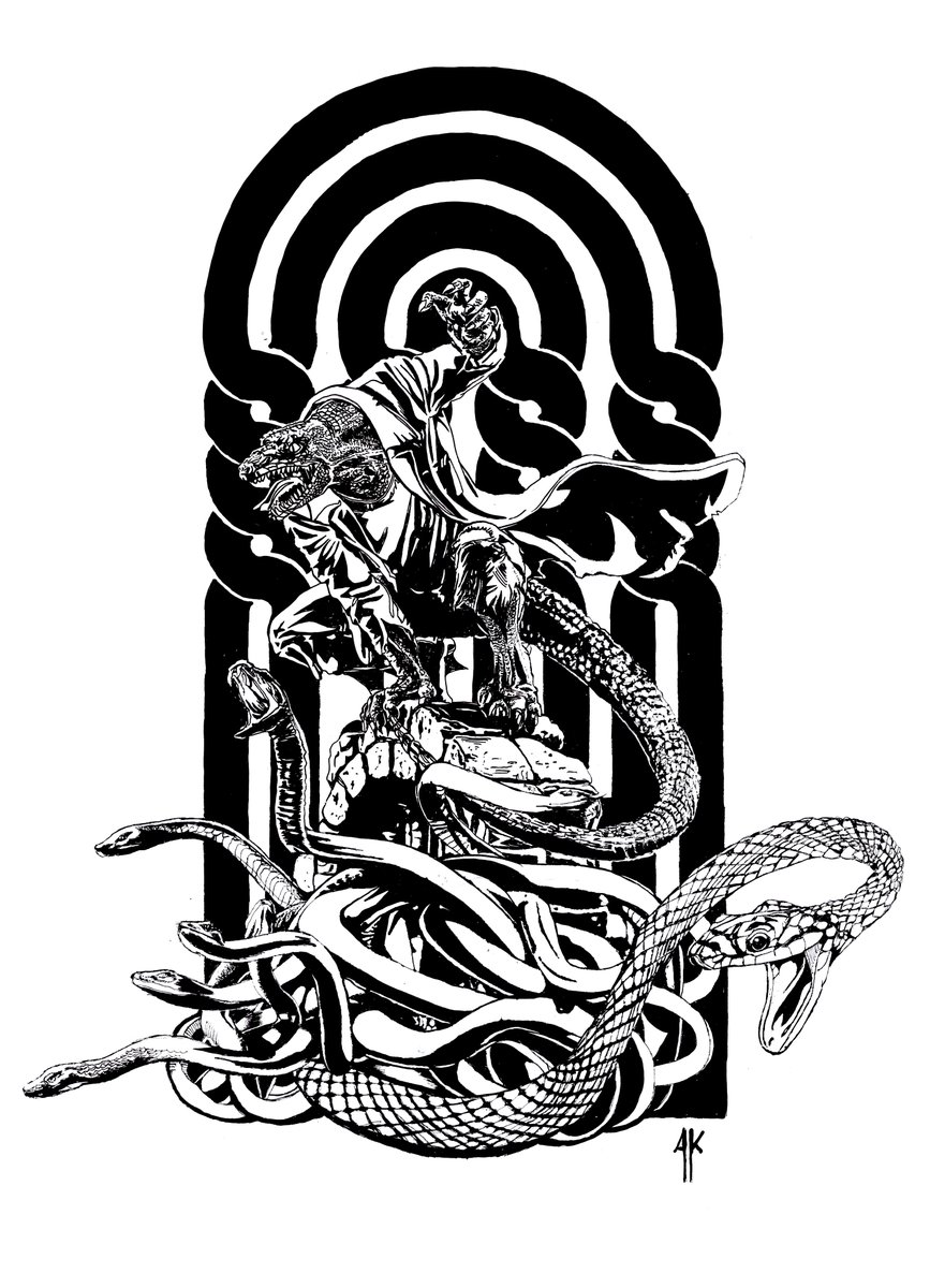 #fantasyart #conceptart #characterart #fantasycharacter #fusionart #serpent #snake #boltontattoo #snaketattoo #blackworktattoo  #macabreart #gothart #darkartists  #blackwork #zinemaking 
#dessin #drawing #illustration #dessincrayon #noiretblanc #blackandwhite #adrienkarczewski
