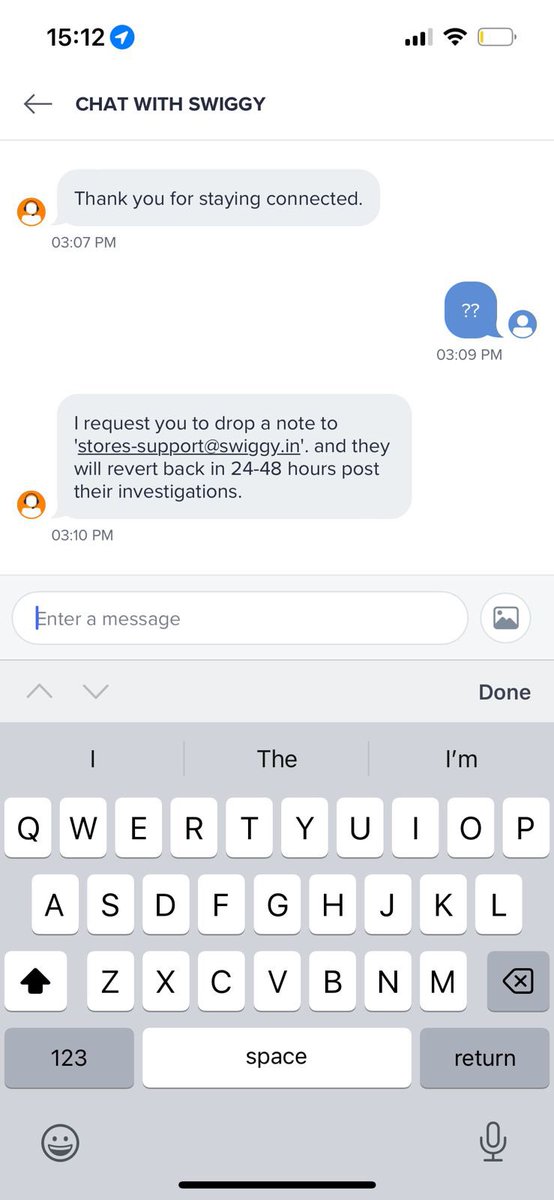 notyourgeisha's tweet photo. @Swiggy @SwiggyCares absolutely disgusted by the kind of delivery partners you have but rather more shocked at the Bot behaviour of your customer care. My order id, last digit 22865, was marked delivered by your delivery partner but when I tried to contact him, he didn’t pick up https://t.co/GQb3bqSbOX
