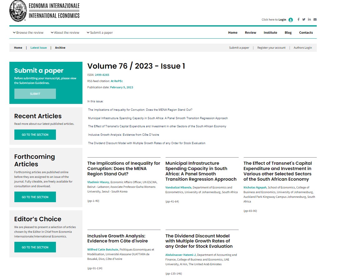 And VOLUME 76 is online! February issue available at iei1946.it/issue/41/76-is… to read and download @redale964 @ElenaSeghezza @gecamcom @repec_org @francobruni7 @gally10