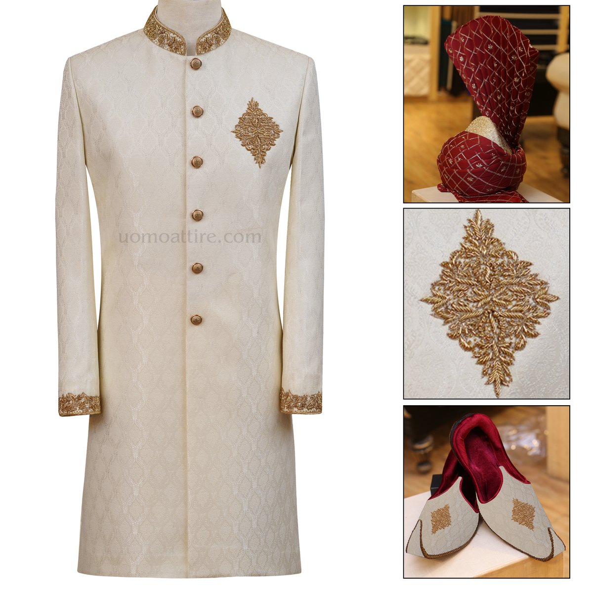 Uomo_Attire's tweet photo. Self textured jamawar sherwani with golden embellishment

👉https://t.co/TzTDHTYU4L☎️+92300-7668666
#Bespoke #instadaily #custommade #madetomeasure #mens #suit #princecoat #menswear #style #fashion #sherwanidesign #luxury #wedding #groom #bride #custom #checksuit #latest #turban https://t.co/yBoaBvWzyD