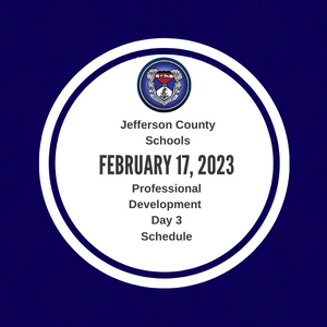 JeffCoTNSchools's tweet photo. February 17, 2023: Professional Development Day 3:  No School for Students. Teacher schedule available. https://t.co/yMHKlAfoRu
#CultureofExcellence
#DataLiteracy
#HighQualityInstruction https://t.co/GQJT8C6WQe