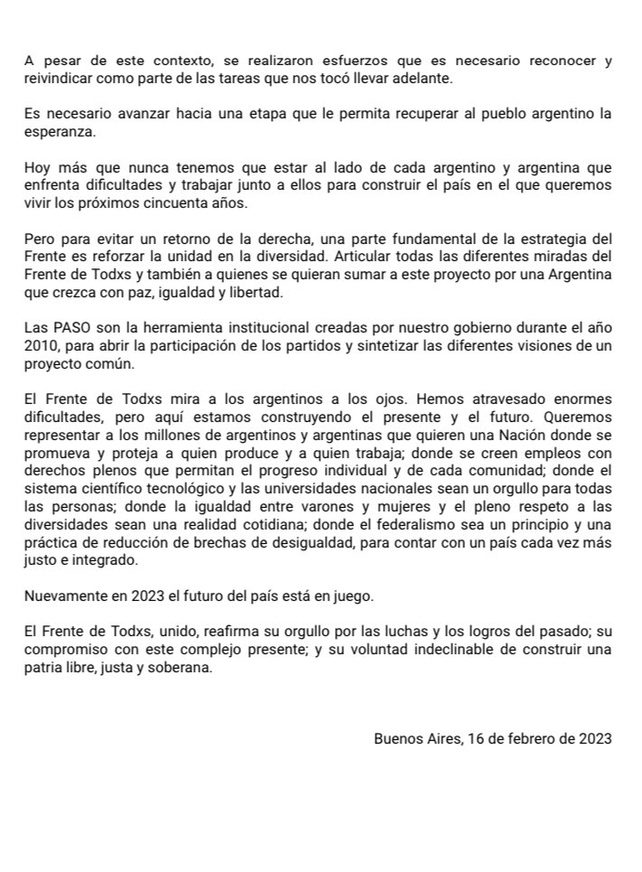 DEMOCRACIA SIN PROSCRIPCIONES. UNIDAD PARA TRANSFORMAR.