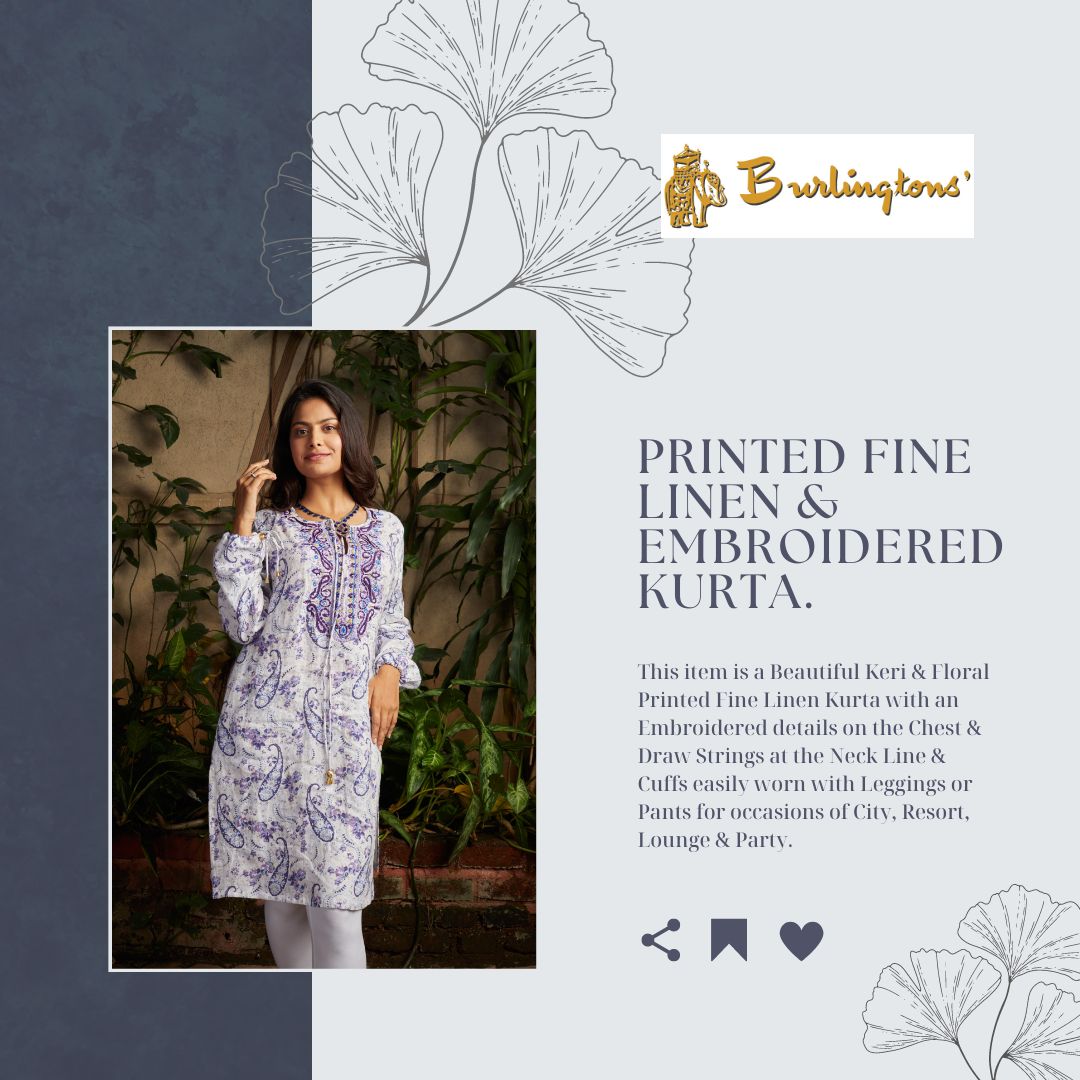 BurlingtonsInd's tweet photo. PRINTED FINE LINEN &amp; EMBROIDERED KURTA

https://t.co/XaK8mY4Lo5

#luxury #newcollection2022 #luxurylifestyle
#fashionable #fashionmodel #luxurylife #party
#newsletter #kaftan #tunic #festivalwear #cruise #travel #traditionalwear #partywear
#womenfashion #loungewear #corporate https://t.co/jpoEkpfcDR