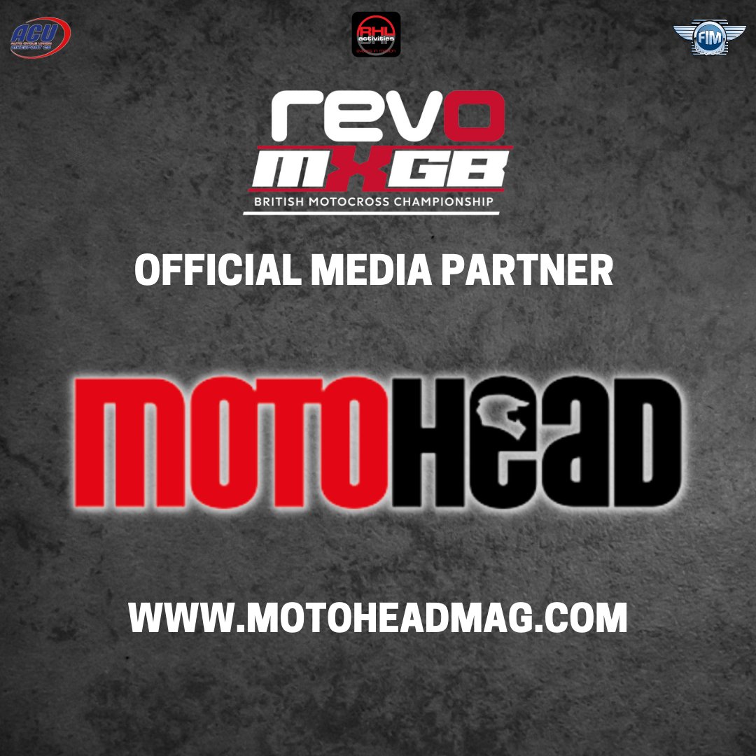 ACUBritishMX's tweet photo. MotoHead come onboard as an official media partner of the 2023 Revo ACU British Motocross Championship 

https://t.co/0lp6N7ilfp 

#RevoMXGB #BritishChampionship #BritishMotocross #BritishMX #MX #Motocross #MotoHead #Dirtbikes #ProMotocross #ACU #RHLActivities https://t.co/MAznTk5ALA