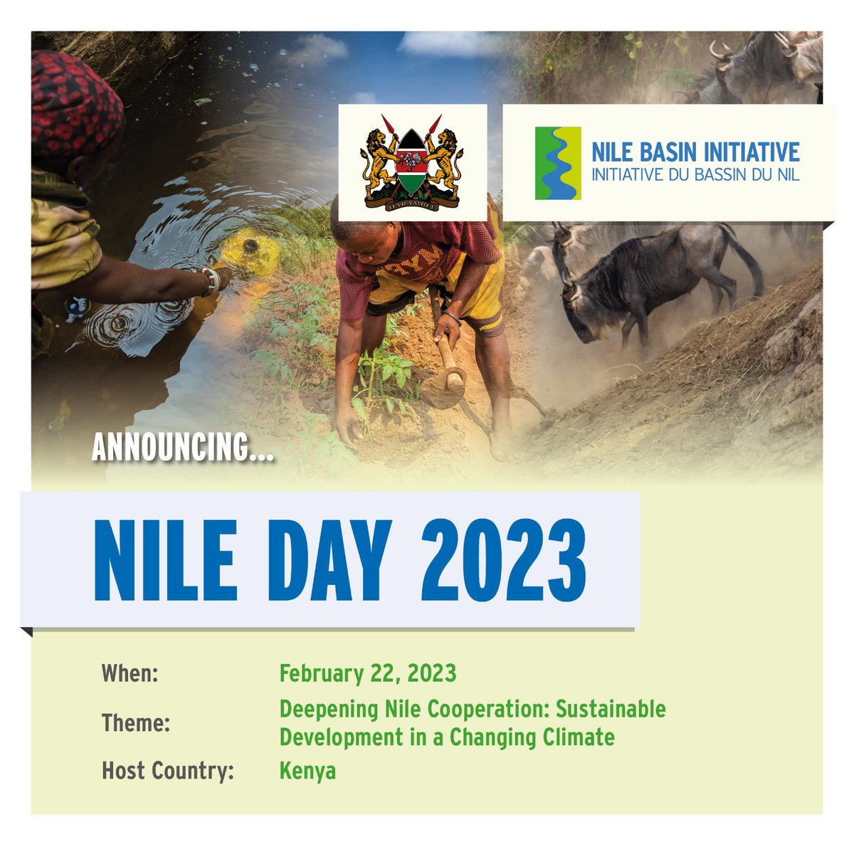 Join @nbiweb for #NileDay2023 in Nairobi, Kenya! 

Karibu!  🇰🇪

#NileCooperation #NileDay #NileMonth