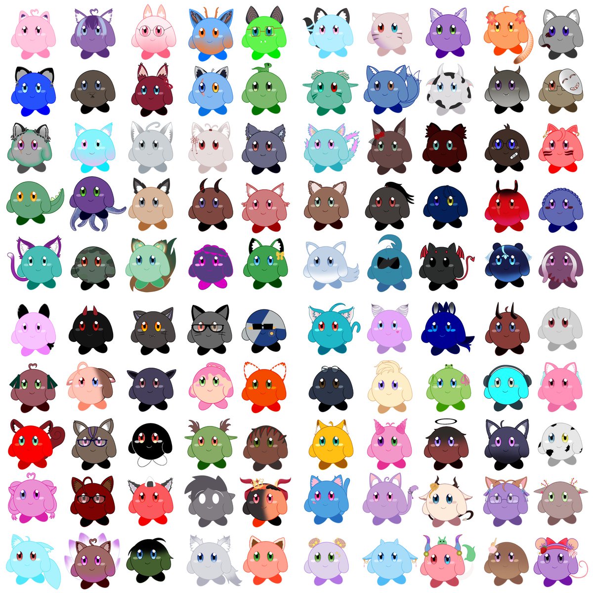 Ich präsentiere euch: 100 Kirbyfizierte einzigartige Vtuber 😍❤️

Mein bisher größtes Art Projekt und ich bin so stolz, dass ichs durchgezogen habe und es sogar in 15 Tagen geschafft habe 🎉

DANKE an euch ALLE! Ohne euch hätte ich das niemals geschafft! 🥰
#GerVtuber #Mimiartig