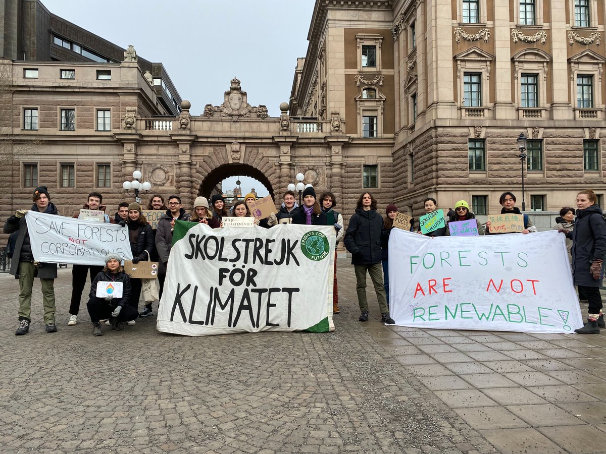 School strike for climate. #ForestsAreNotRenewable #StandWithSápmi