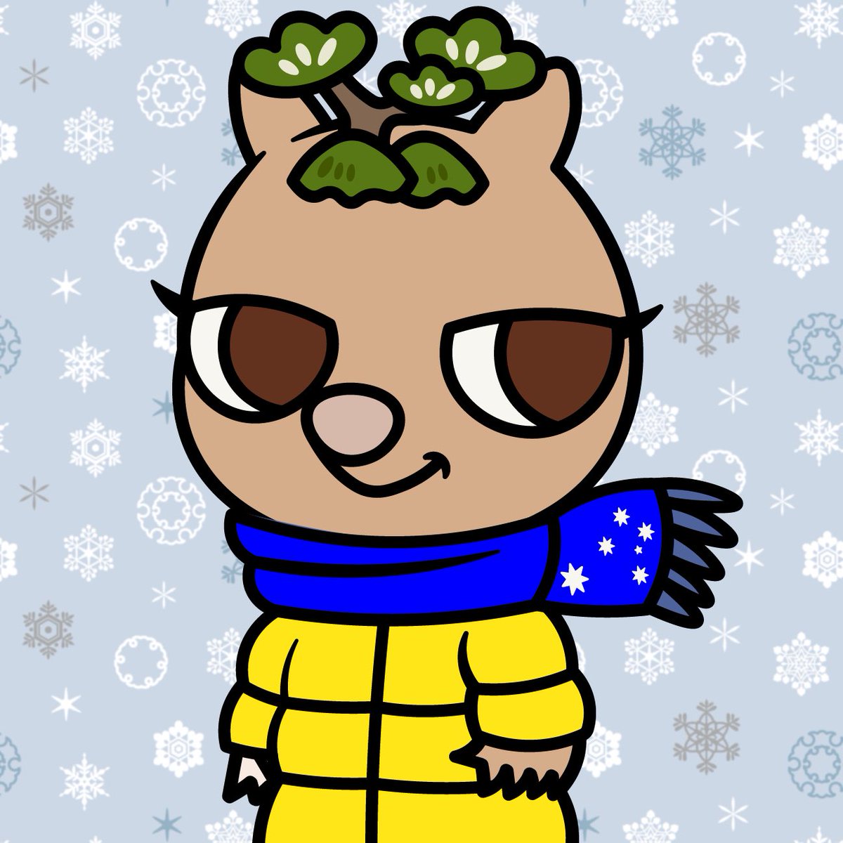 ユキの植木&amp;ダウンジャケットバージョンきたw
#ウォンバット　#NFT