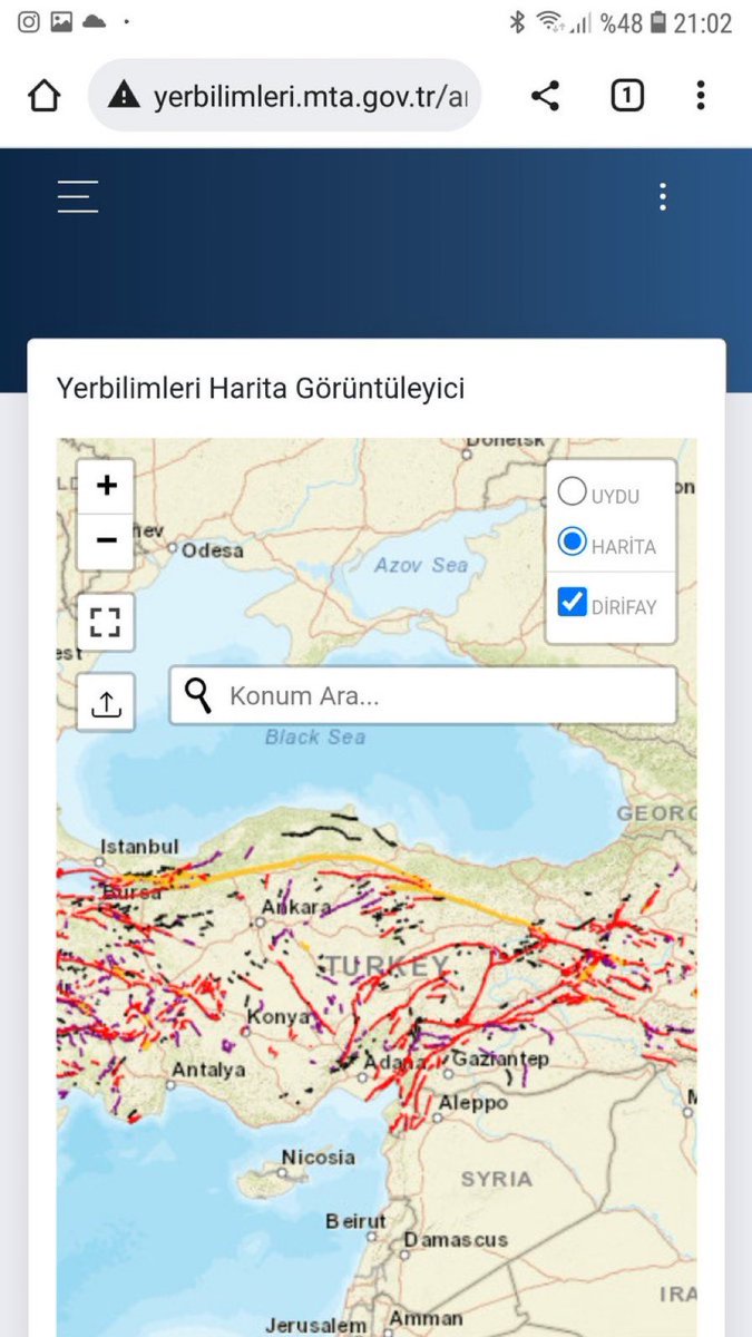 Gr_kmm's tweet photo. Evinizin altından fay hattı geçiyor mu bu şekilde bakabilirsiniz.
https://t.co/tYqSfF1phz
-Google’ı açın
-MTA yerbilimleri yazın
-Sol üst köşedeki 3 çizgiye tıklayın
-Dirifay sekmesine tıklayın
-Konumdan evinizin çevresinde fay hattı var mı, yine son depremlere bakabilirsiniz. https://t.co/ytadeNMHJq
