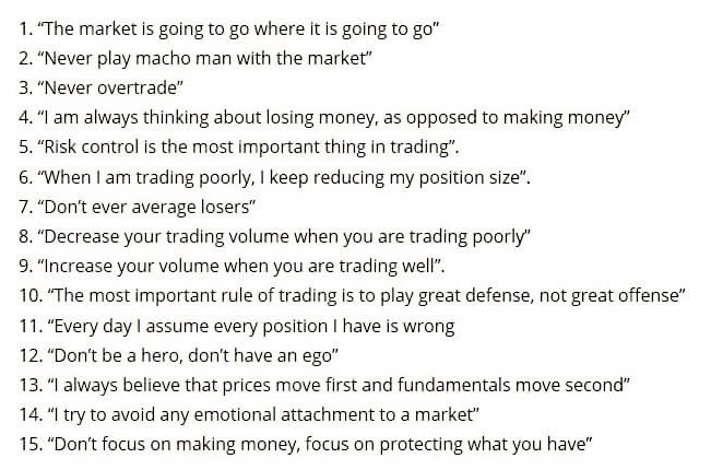 Paul Tudor Jones trading rules: 
Which is your favorite? 

#tradingrules #tradingquotes #marketwizards #pauljones