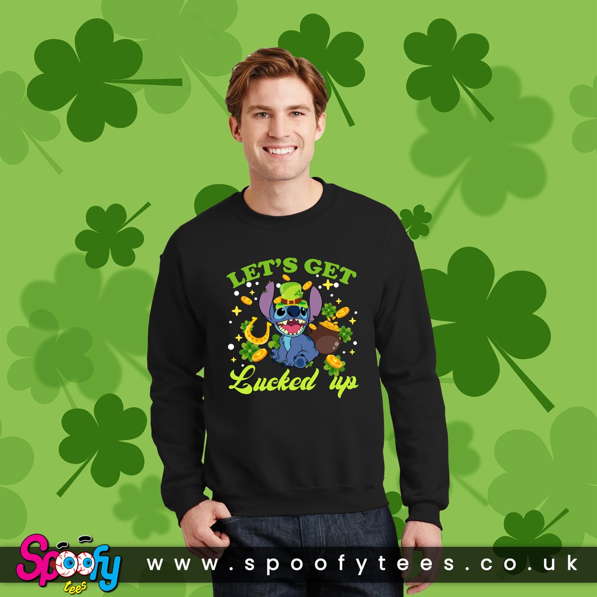 spoofyteesuk's tweet photo. Let's Get Lucked Up Stitch Leprechaun Funny Cartoon St Patrick's Day Irish Festival Unisex Sweatshirt 

Starting from £23.99 only.

Shop Our Festive Designs 🙌 only @spoofyteesuk 

👉https://t.co/xs879OLlim
#StPatricksDay #stpattysday #Saints #RandomActsofKindnessDay #stitch #uk https://t.co/rYJb36Exhk