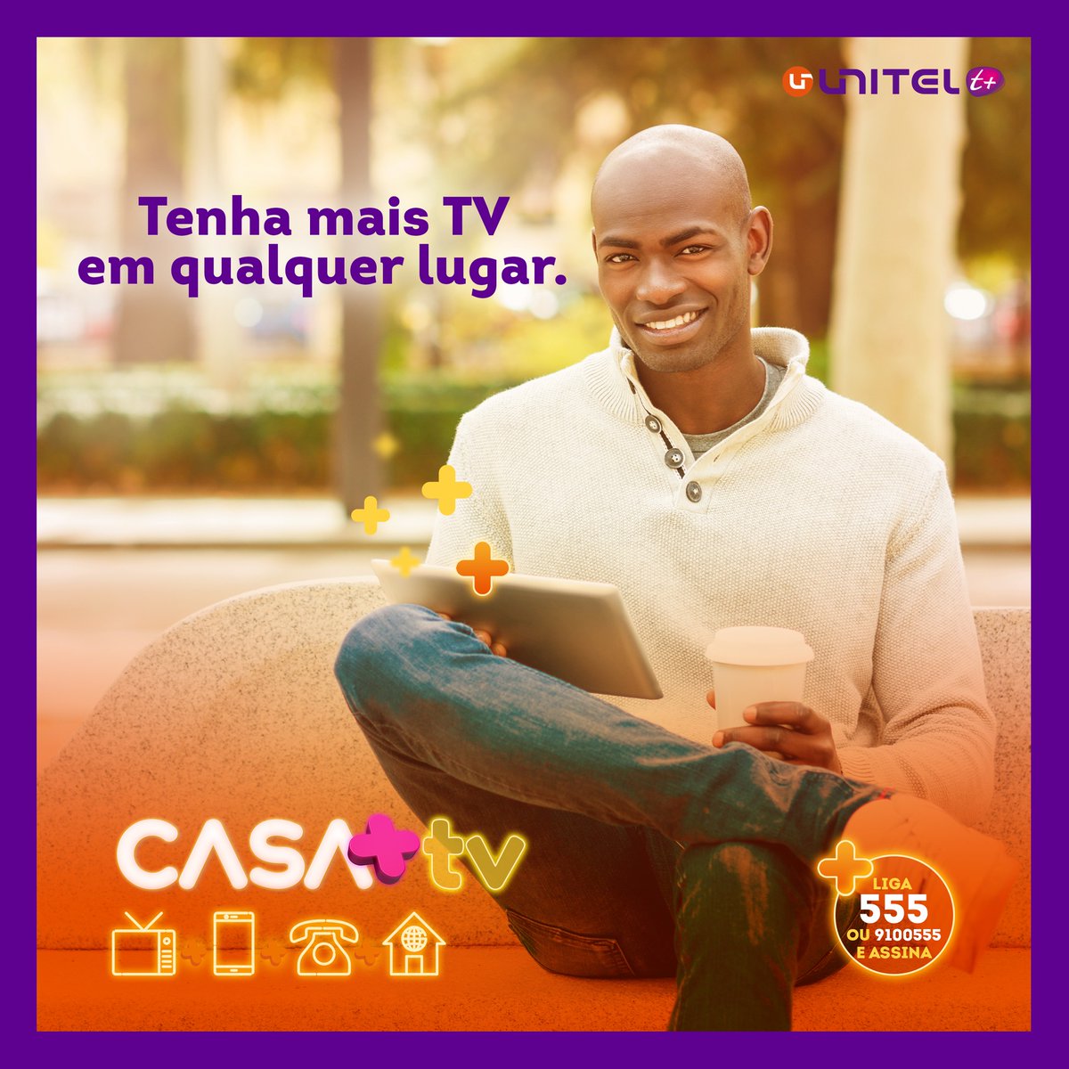 UnitelCV's tweet image. Ter o mundo na palma da mão é fácil. Com Casa+ TV pode assistir aos seus programas preferidos em qualquer lugar.

Planos a partir de 2720$. Adere através do #555#, no portal MyUnitel ou numa loja Unitel T+.  #CasaMaisTV #UnitelTMais #CaboVerde