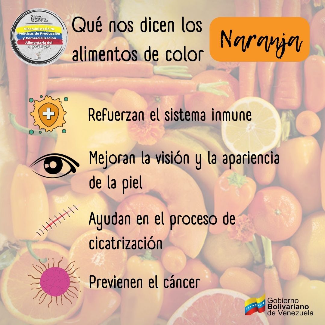 viceproduccion's tweet photo. #17Feb | Ahora tendrás en cuenta que alimentos como la naranja, lechosa, zanahoria, auyama, mango, mandarina, entre otros, aportan muchos beneficios a tu salud.
#ElEsequiboEsDeVenezuela
#beneficios
#bienestar
#Alimentossaludables
#ColorNaranja
#AlimentarEsVencer https://t.co/OLfFRkccfK