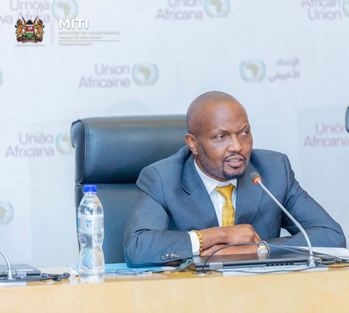 HonMoses_Kuria's tweet photo. This morning I made the key note address at the African Continental Free Trade Area Private Sector Dialogue Forum in Addis Ababa Ethiopia that is taking place on the sidelines of the 36th AU Summit. 1/3
#KeIsOpenForBusiness
#🇰🇪IsOpenForBusiness
@_AfricanUnion
@Trade_Kenya https://t.co/eAAQ13QLfX