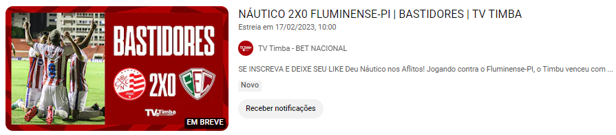 nauticope's tweet photo. Bom dia, Nação! Hoje tem bastidores na #TVTimba, viu? Bora se inscrevendo logo pra não perder nada 👇👀

https://t.co/1Fm0Jd13di https://t.co/Q9yMkMlE4g