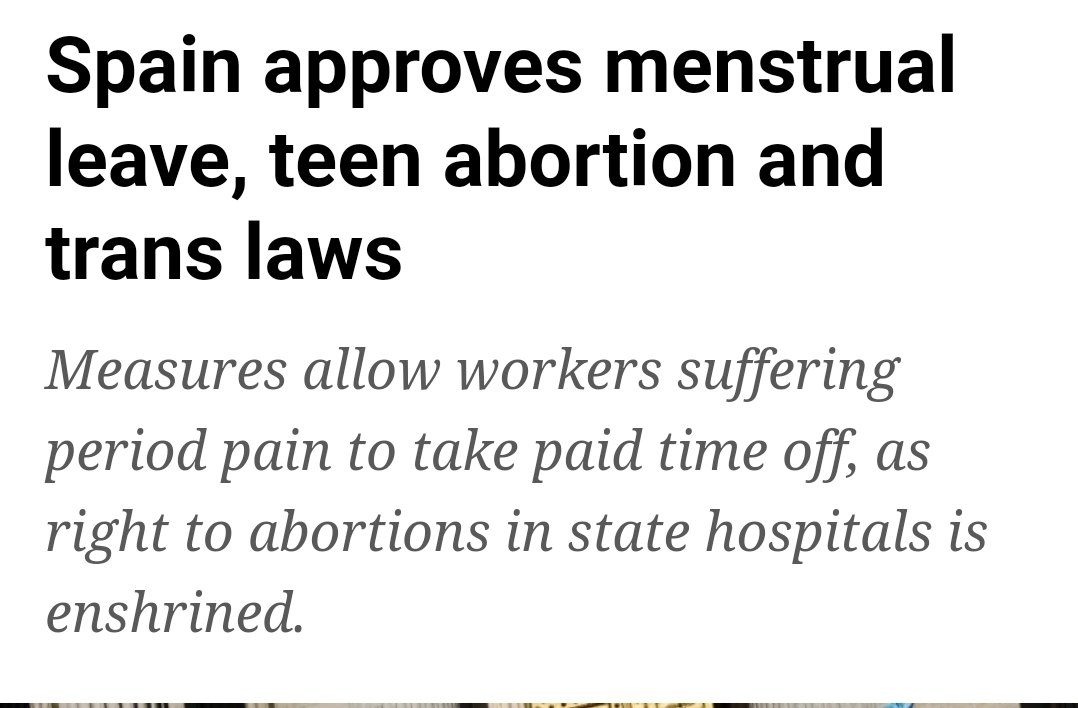 This is how to enforce women's rights
#Spain 
#menstrualleave