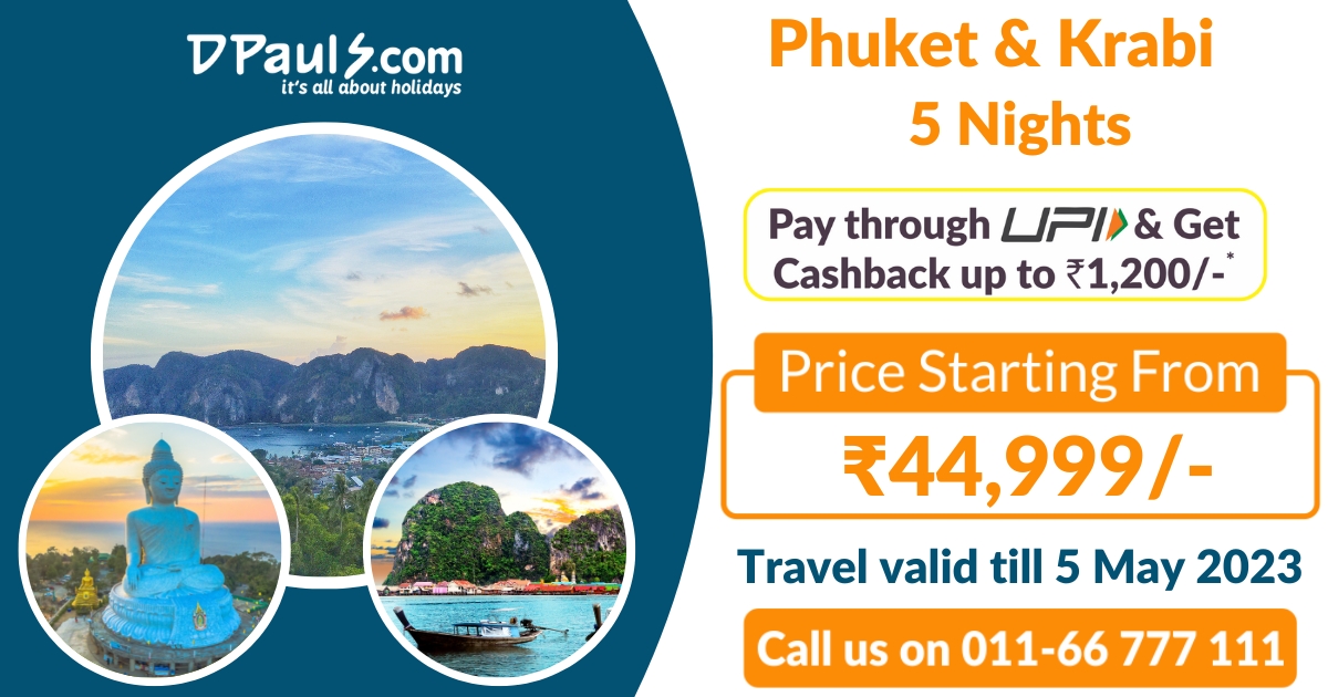 dpauls_travel's tweet photo. Asian Wonder- Krabi and Phuket 5 Nights Starting from Rs. 44999/-pp
Incl: Airfare, Stay, Breakfast, City Tour, Transfers, Etc.
For more details, Call us on 011-66777111
#DPauls_Travel #Phuket #Krabi #Thailand #ThailandPackages #PhuketPackages #Krabipackages #honeymoondestination https://t.co/MHOpgQdgbi