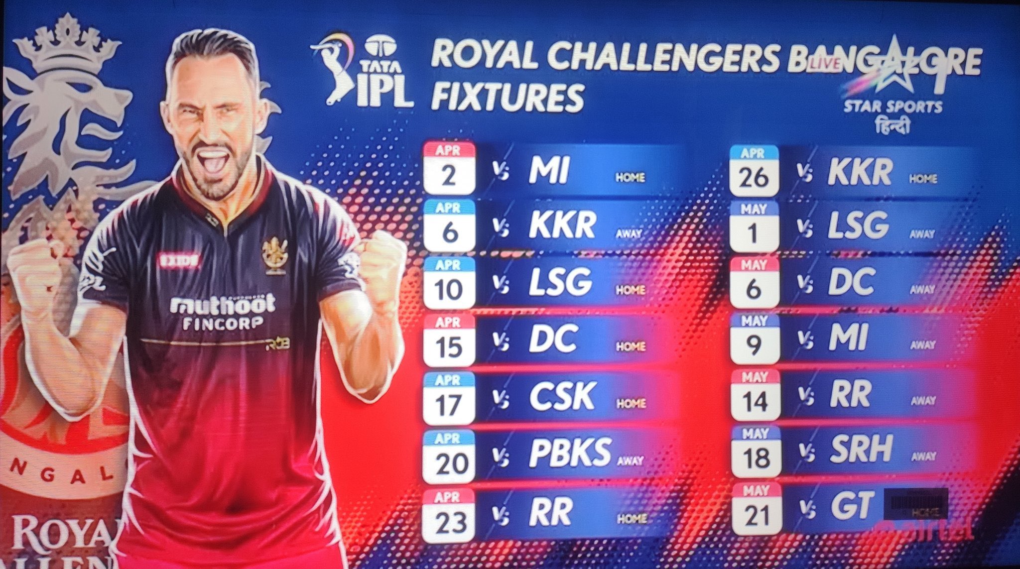 Mufaddal vohra on twitter rcb matches in ipl 2023 https t co