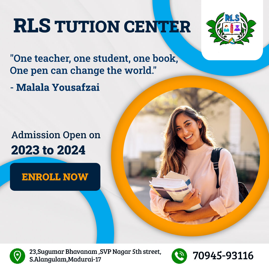 rlstuitionmdu's tweet image. For Admissions, Contact 7094593116

#rlstuitioncenter #rlssugumar #admissionopen #tuition #hometuition #mathstuition #tuitioncenterinmadurai #besttuitionenterinmadurai #malala