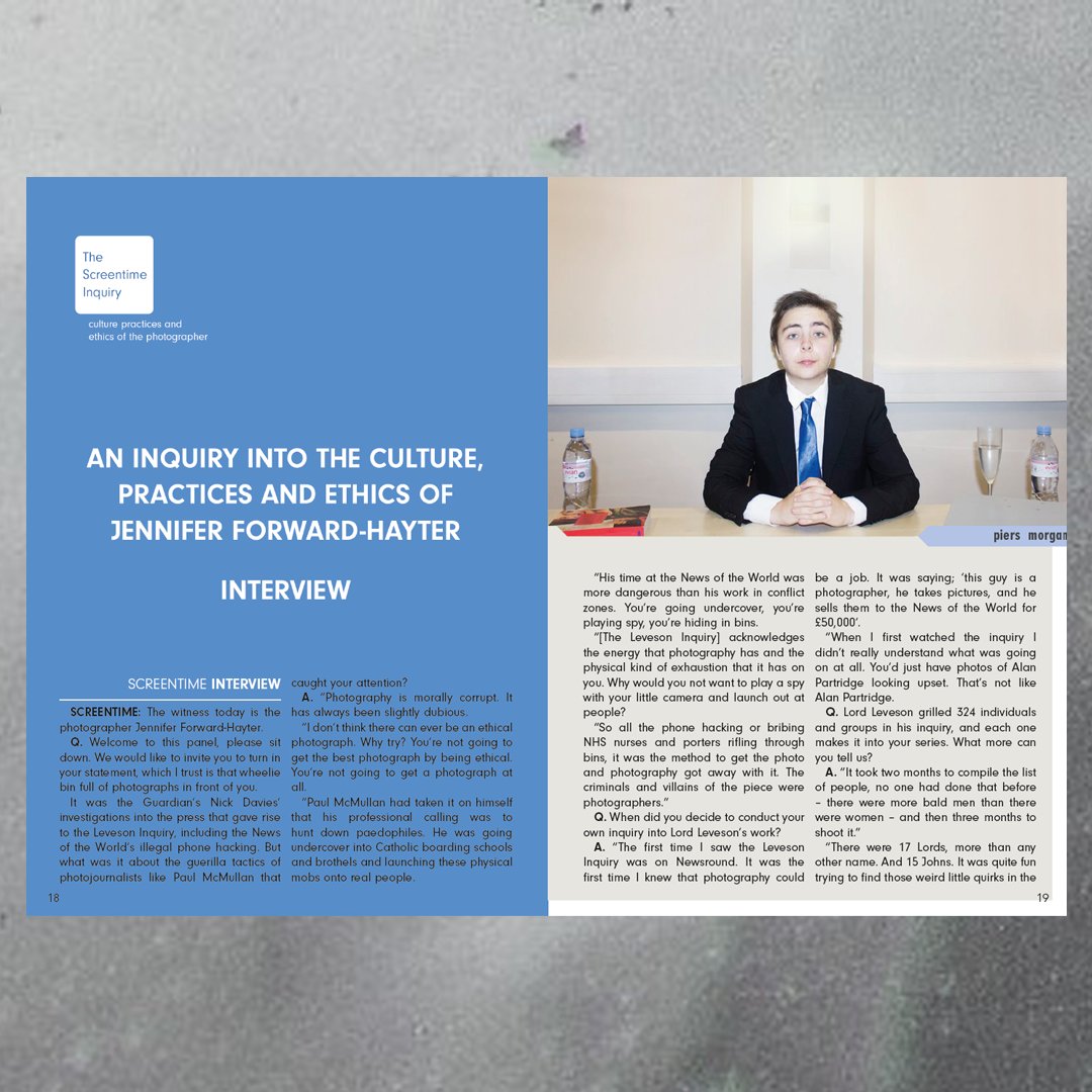 It's 10 years on from the Leveson Inquiry, the damning probe into the ethics of the British press following the phone hacking scandal. 

Photographer Jennifer Forward-Hayter has recreated all 324 testimonies given during the inquiry. 

We inquire into why. 

<a href="/jenny_graphic/">Jennifer F-H</a>