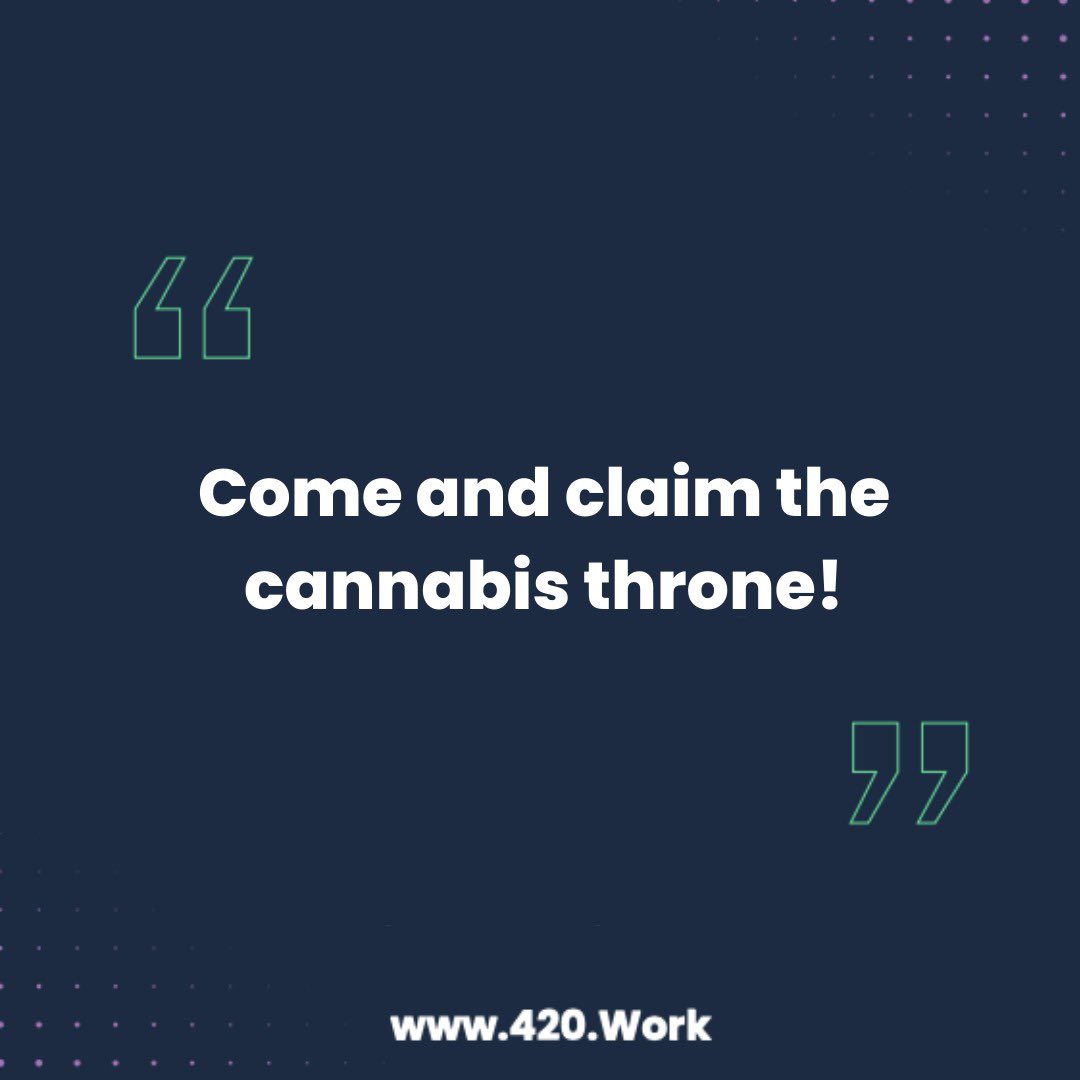 420_work's tweet photo. Come and claim the cannabis throne!
#Qoomed #420Work #QooMARKET #QoomedDE #CannCapital #cannabis #cannabiscommunity #cbd #cbdcommunity #hemp #weed #weedstagram #cannabisculture #420 #420life #maryjane #crypto #cryptocurrency #tech #token #blockchain https://t.co/qbtDF5kEBa