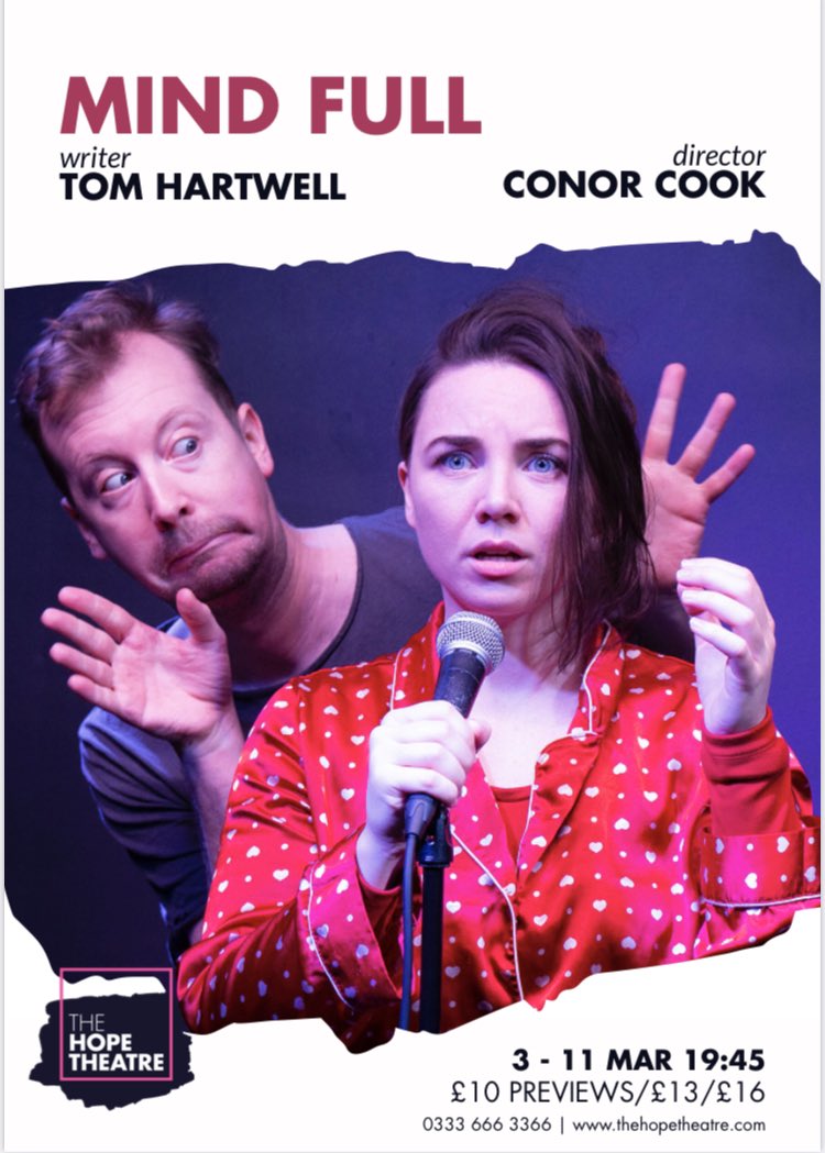 Mindfullplay's tweet photo. 🚨 2 WEEKS TO GO! 🚨
Tickets: https://t.co/88Um2N7eE0
A new theatrical stand-up hybrid from @TomHartwell88 dealing with insomnia and censorship Directed by @ConorCook3 with @katherinelmoran coming to @TheHopeTheatre 3-11 March. In association with @thesleepcharity ❤️🎤🎭🙌🥳🥰 https://t.co/caOCNlR5a8