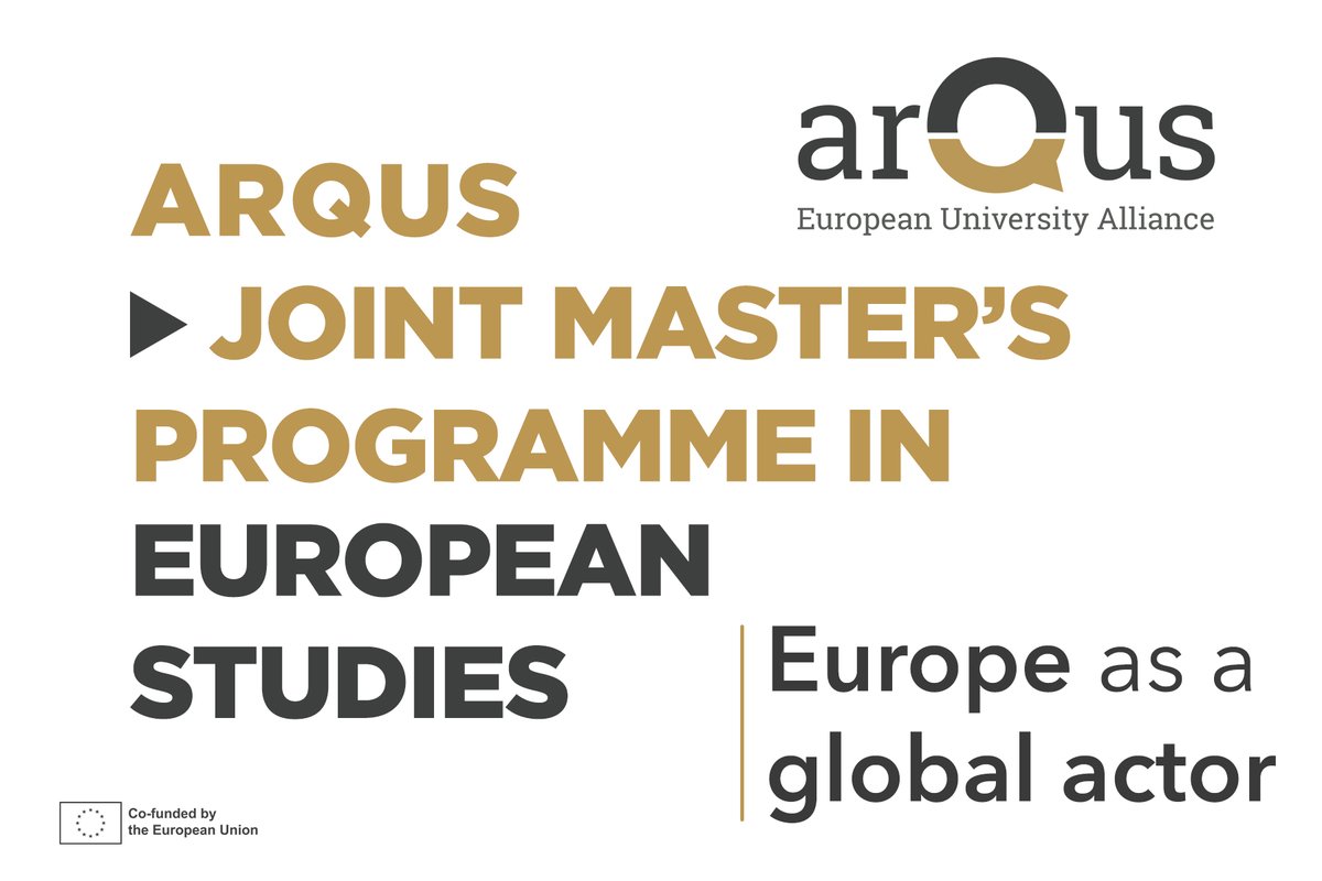 ArqusAlliance's tweet image. 📢We&apos;re delighted to announce the launch of the new #Arqus Joint Master&apos;s Programme in #EuropeanStudies 🇪🇺 Apply for this full-time Master&apos;s held entirely in English which grants participants a #JointDegree from @CanalUGR @UniGraz @UniLeipzig and @VU_LT👉arqus-alliance.eu/news/arqus-joi…