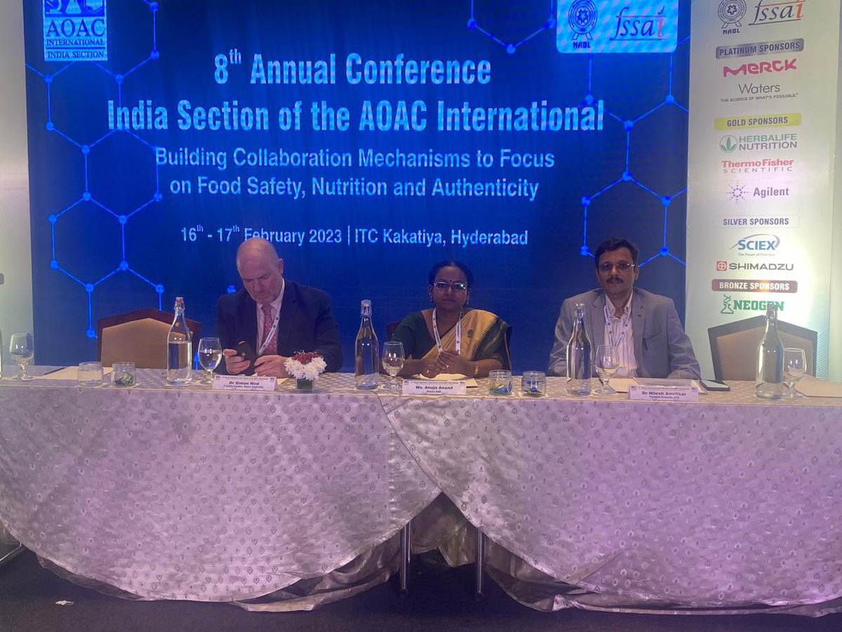 NABL_QCI's tweet photo. Ms. Anuja Anand, Director NABL delivered talk on NABL accredited testing laboratories adding value to food supply chain in the 8th Annual Conference of India Section of AOAC INTERNATIONAL’S at ITC Kakatiya, Hyderabad https://t.co/76Lpb2kIEW