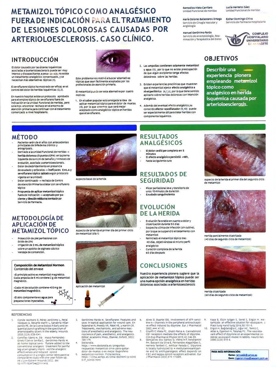 Nuevos tratamientos para el control del dolor en personas con heridas en #11congresoseher