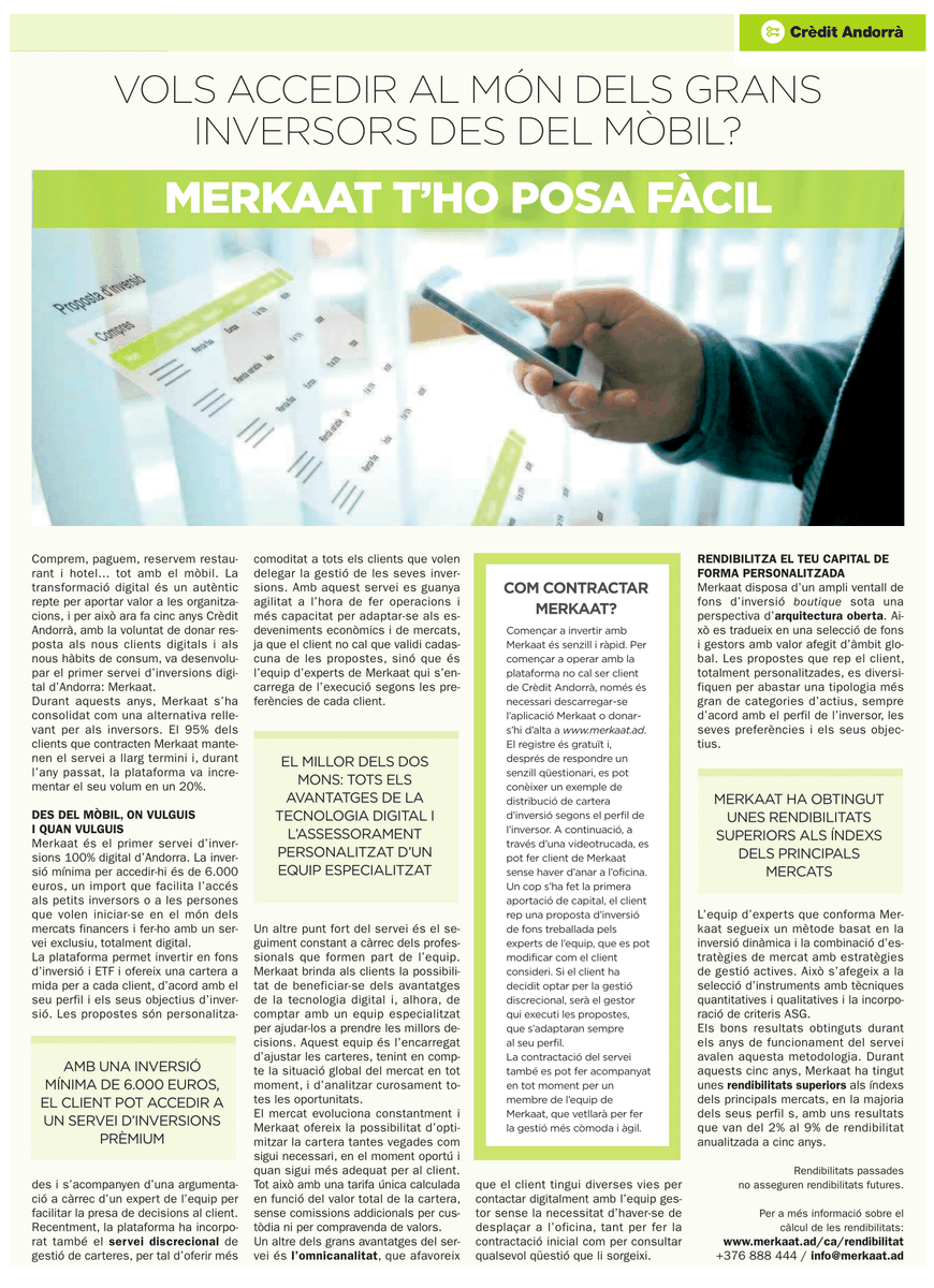 CreandCA's tweet photo. #Merkaat, el primer assessor en inversions digitals d'Andorra, al @diariandorra. 👇

#InversionsDigitals https://t.co/M6xh6GY3ln