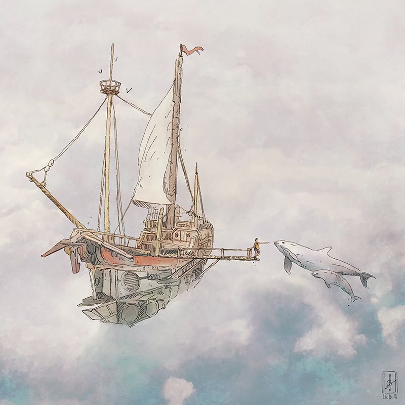 no humans watercraft ship flag cloud vehicle focus fish  illustration images