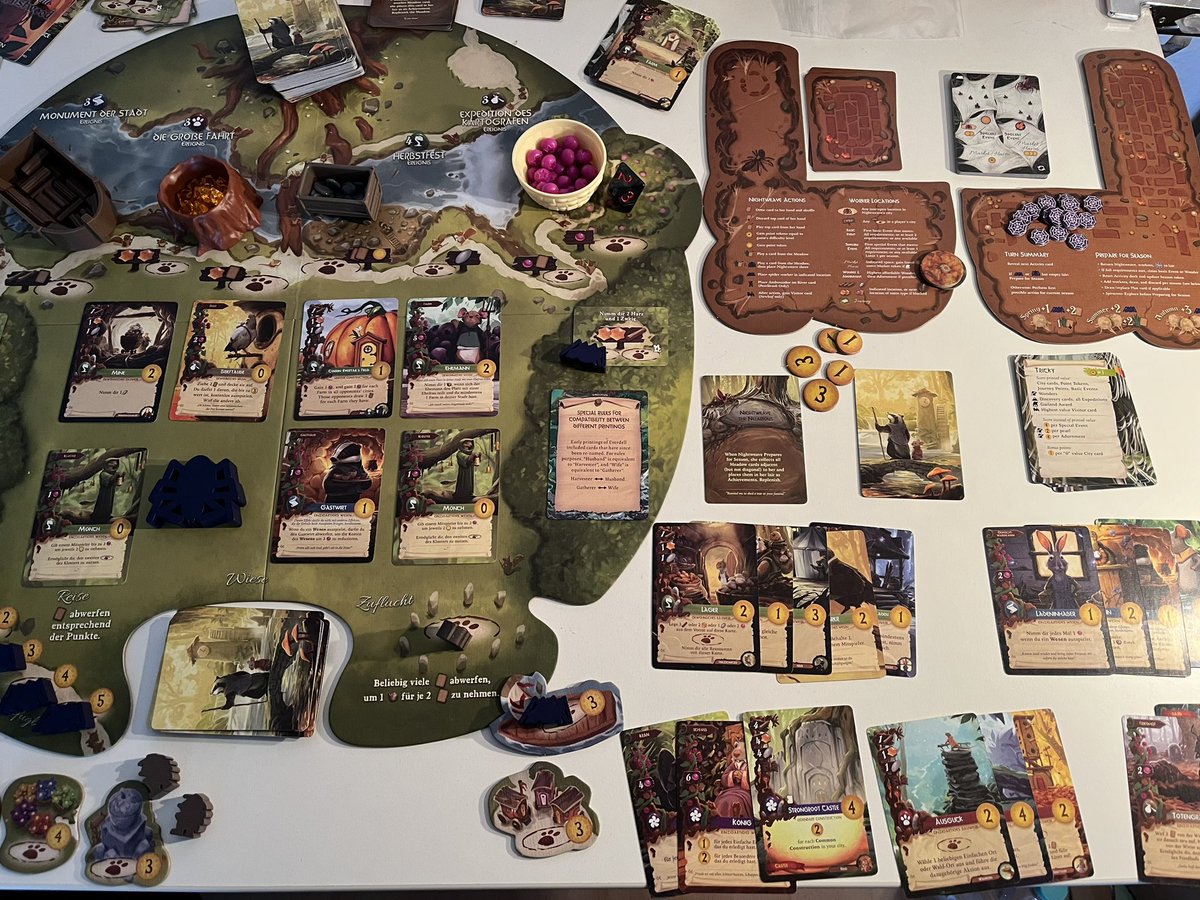 tari_berlin's tweet photo. #Everdell: neuer Solo - Modus #Mistfall ausprobiert, gefällt mir sehr gut. 77 zu 67 Punkte gegen Nightweave (Stufe Tricky) @StarlingGames https://t.co/Mc4jbSKmUQ