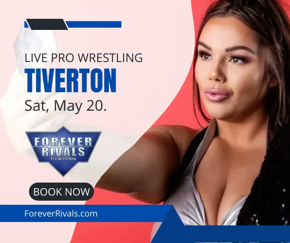 rivals_pro's tweet photo. 13 weeks away and all front row seats have already sold out!
.
Thank you Tiverton, excited to see you all there 🔥🔥🔥

@nadia_sapphire 
#EliminationChamber #wrestling https://t.co/pZ5pnCpoco