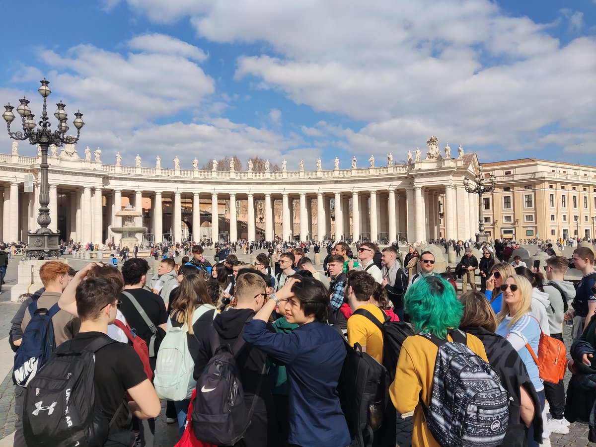 ratoathcollege's tweet photo. A spectacular end to our time in Rome with a visit to the Vatican and the Sistine Chapel. https://t.co/RFOp6NwRhl