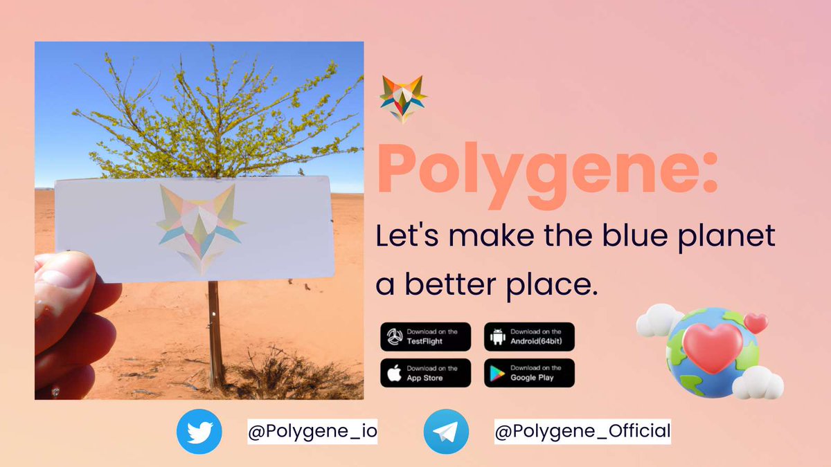 Polygene is more than just a social app. 

The concept of X2E is a cliché.🌿Our social tree takes it  further! 

Beyond output benefits, we will plant a real tree for you to truly contribute to carbon neutrality.

🌟Let's make the Blue Planet better!
#carbonneutrality #Web3