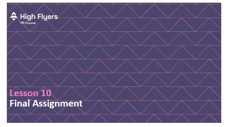 Big shout out to <a href="/RichLeighPR/">Rich Leigh</a> and <a href="/adjwilson/">Alex Wilson</a> for an excellent 10 week course on all things PR <a href="/highflyersPR/">High Flyers PR Course</a>

Thanks to <a href="/HardNumbers/">Hard Numbers 📈</a> 📈 for the opportunity to develops my PR skills excited to put what I’ve learnt into play!